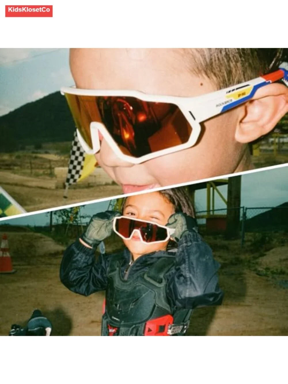 Kids Polarized Sunglasses with Lanyard Strap UV Protection